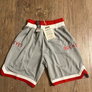 NWT MITCHELL & NESS OHIO STATE BUCKEYES 1991-92 AUTHENTIC BASKETBALL SHORTS SZ S